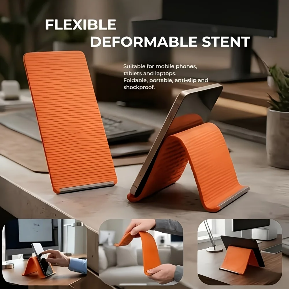Laptop Stand Portable - Flexible Foldable Silicone Phone Holder Portable