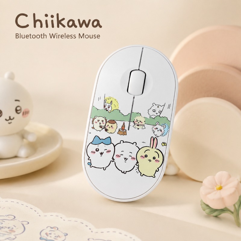Laptop Accessories All - Cute Chiikawa Bluetooth Wireless Mouse Dual