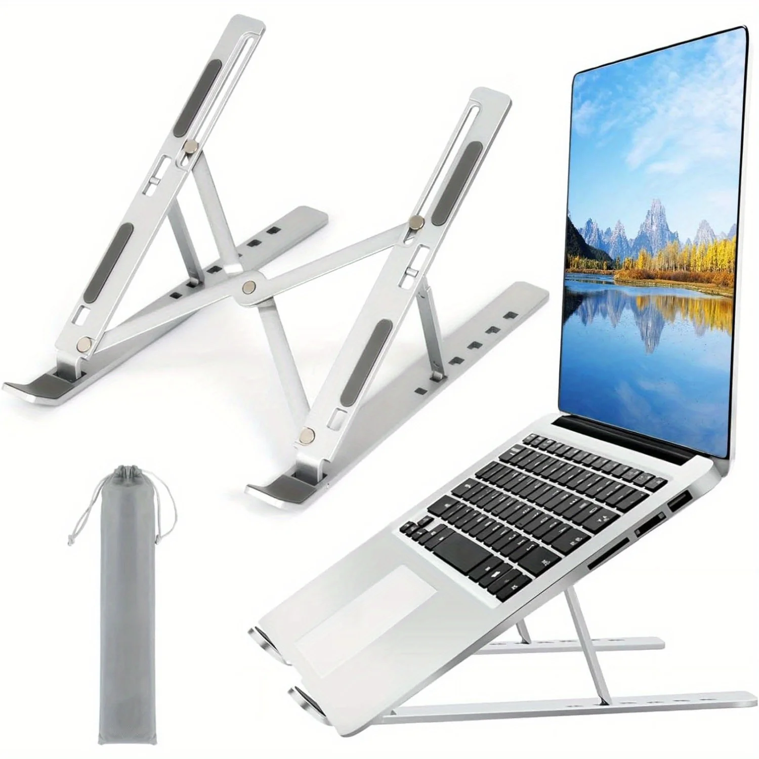 Laptop Stand Portable - Adjustable Aluminum Laptop Stand - 6-Level