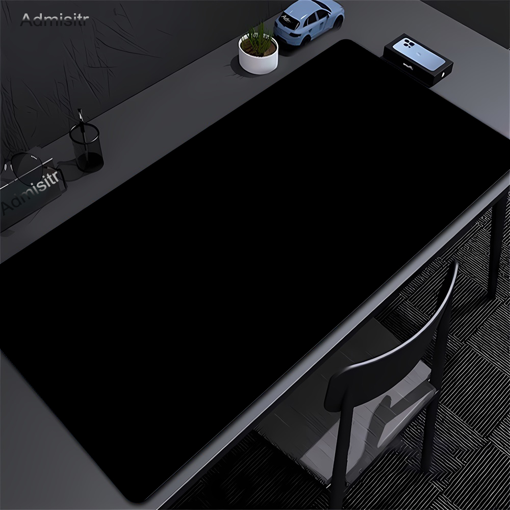 Laptop Accessories For Programmers - Large Black Mouse Pad Solid Color