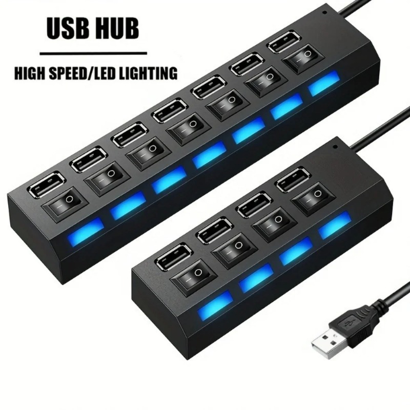 USB 2.0 Hub 4/7 Port Splitter  - đánh giá và giá Laptop Accessories For Programmers