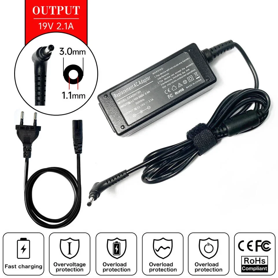 19V 2.1A 40W Laptop Ac Adapter - đánh giá và giá Laptop Accessories Shop