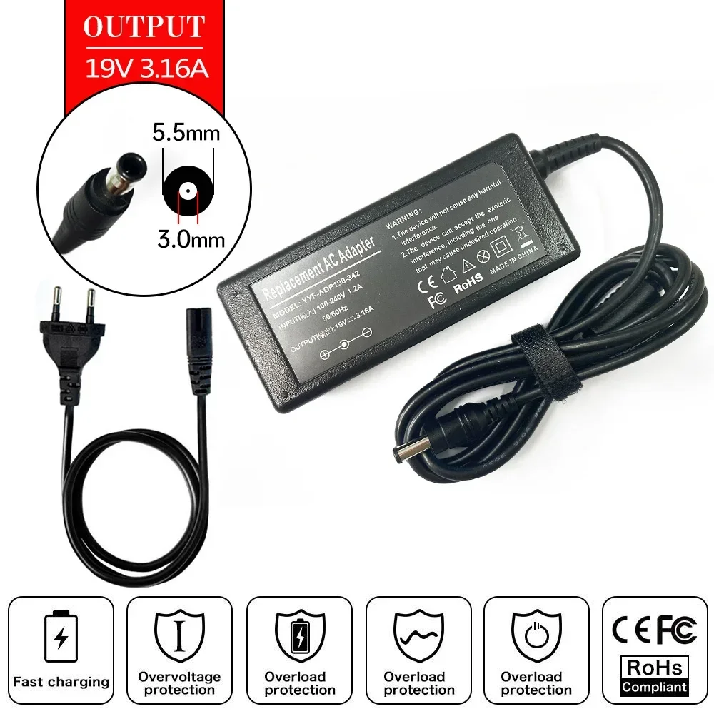 19V 3.15A/3.16A 60W Laptop Ac  - đánh giá và giá Laptop Accessories Shop