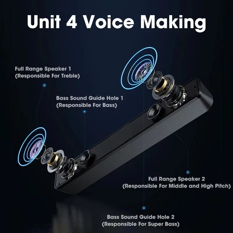 Music Soundbar Computer Caixa  - đánh giá và giá Laptop Stand Portable
