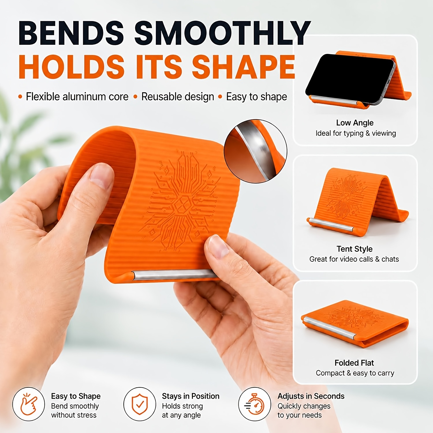 Flexible Foldable Silicone Pho - đánh giá và giá Laptop Stand Portable