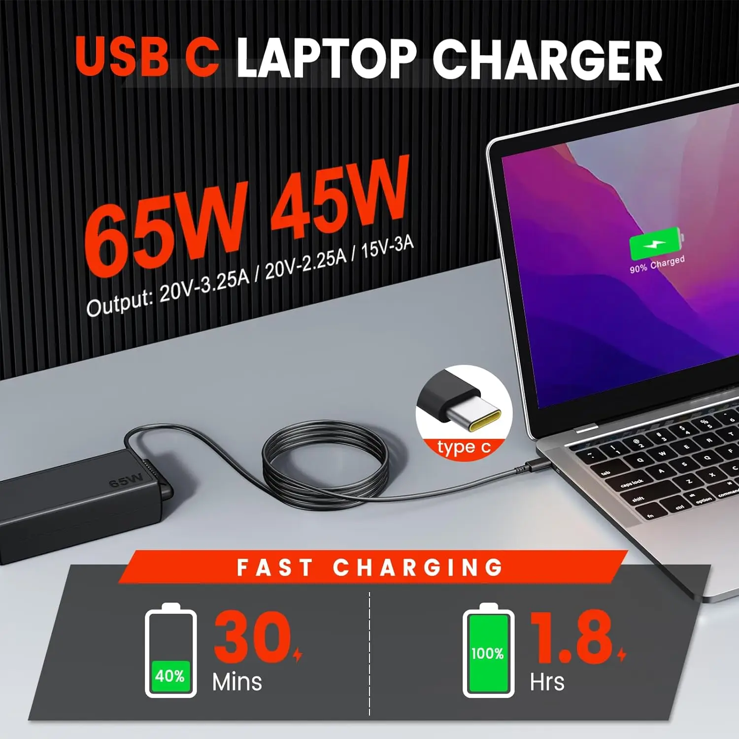 65W 20V 3.25A TYPE-C Laptop Ac - đánh giá và giá Laptop Accessories Shop
