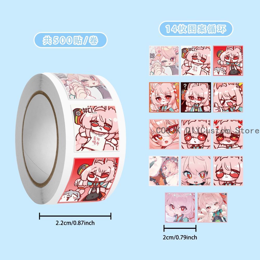 500Pc/Roll Anime Zenless Zone  - đánh giá và giá Laptop Accessories For Students