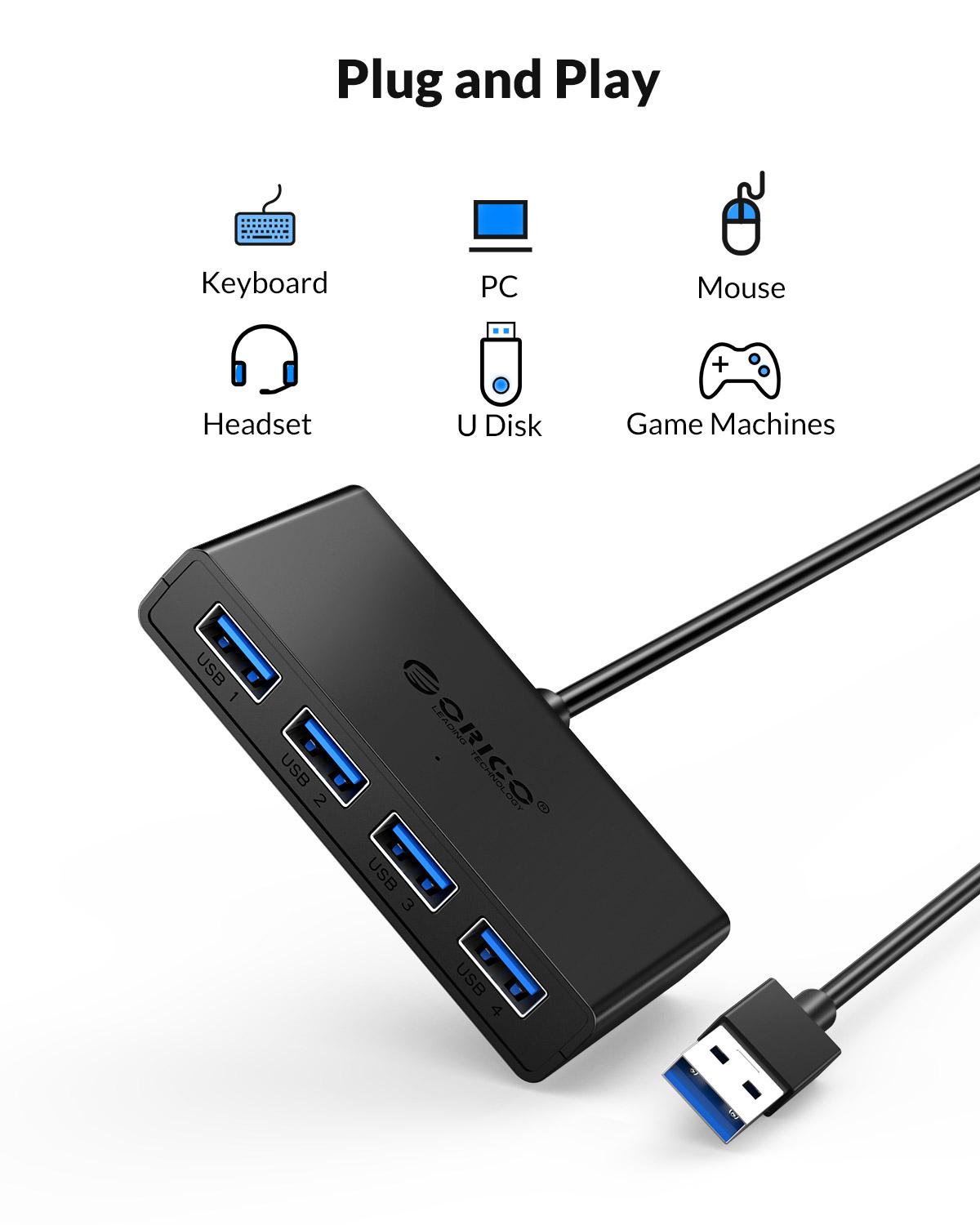 ORICO Hub USB 4 Ports Multi US - đánh giá và giá Laptop Accessories For Programmers