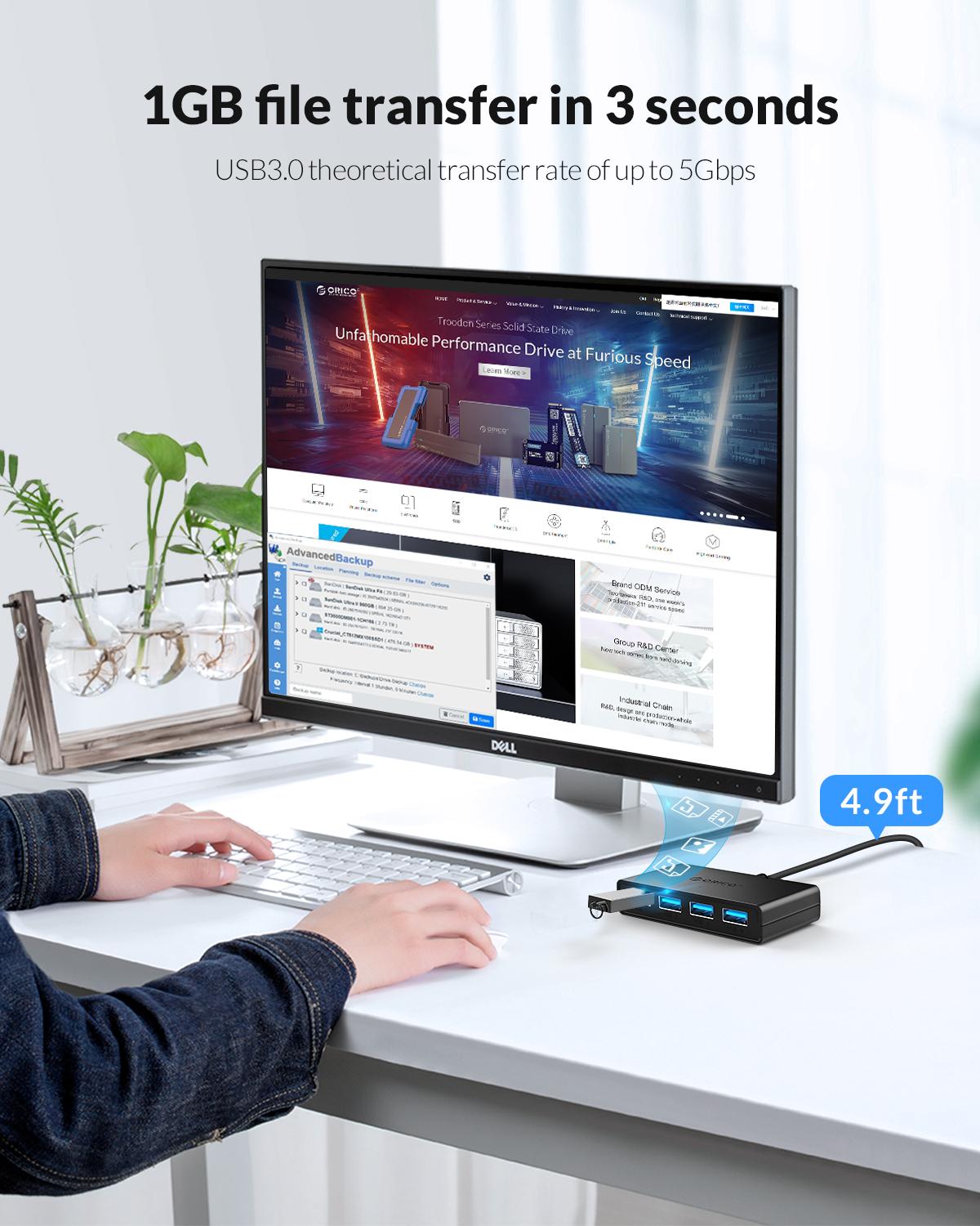 ORICO Hub USB 4 Ports Multi US - đánh giá và giá Laptop Accessories For Programmers