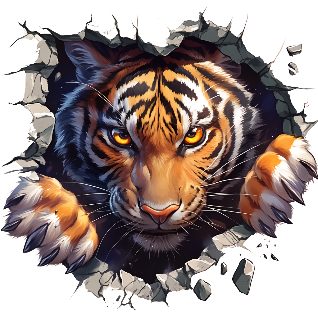 1pc Tiger Vinyl Stickers Decal - đánh giá và giá Laptop Unique Accessories