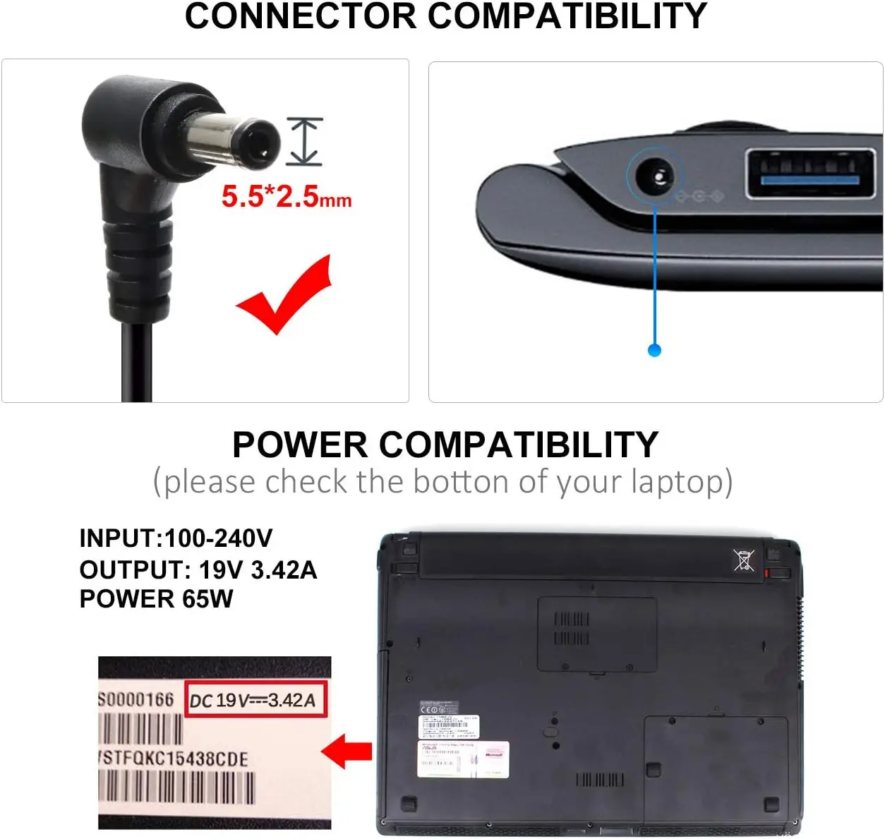 19V 3.42A 65W Laptop Ac Adapte - đánh giá và giá Laptop Accessories Shop